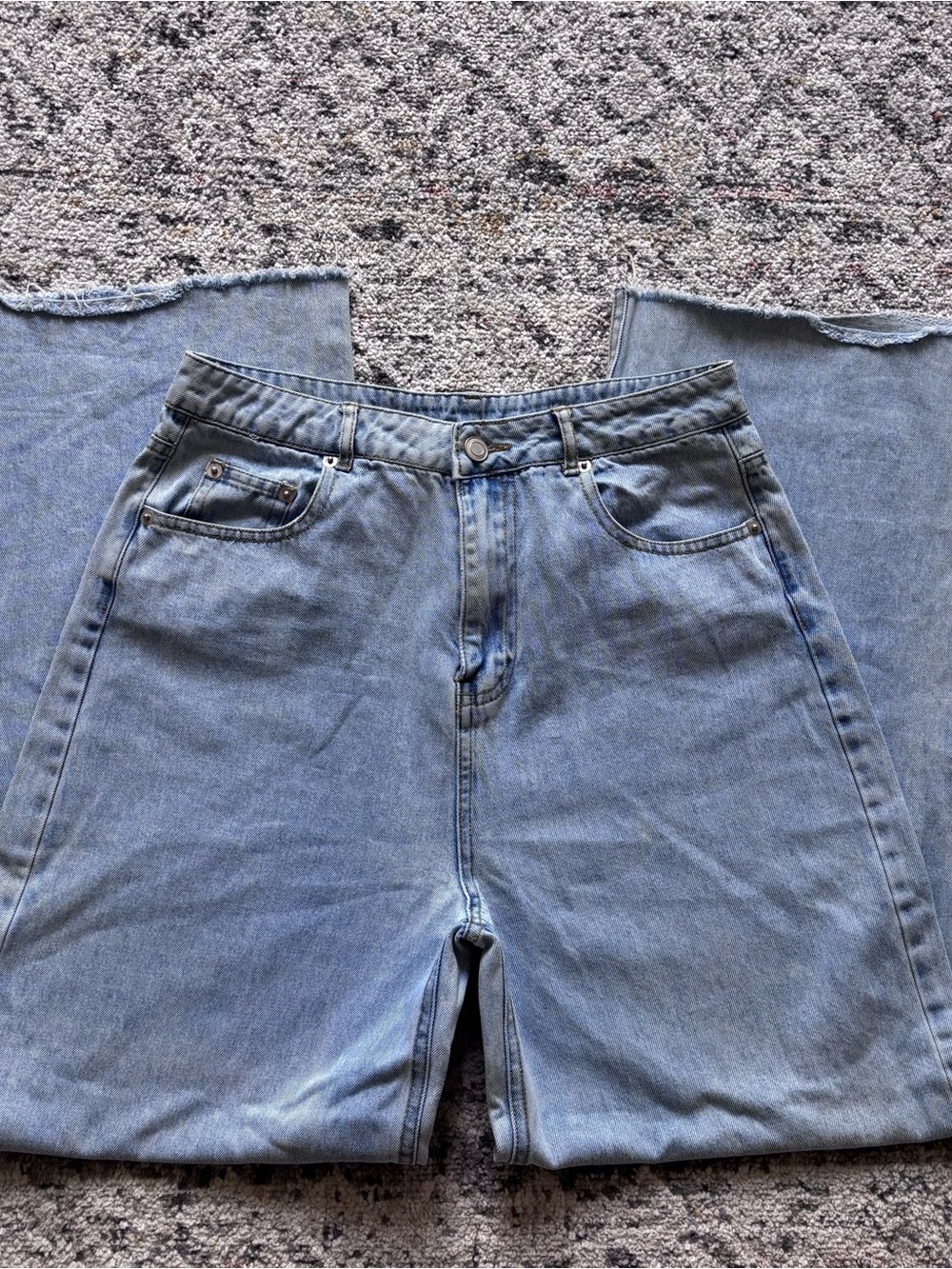 Women’s Light Blue Wide-Leg Denim Jeans